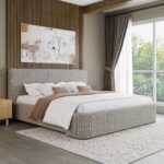 Harrod 78" King Platform Bed in Mushroom and Walnut 101-078K-MSH 101 078K MSH 1