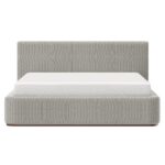 Harrod 78" King Platform Bed in Mushroom and Walnut 101-078K-MSH 101 078K MSH 4