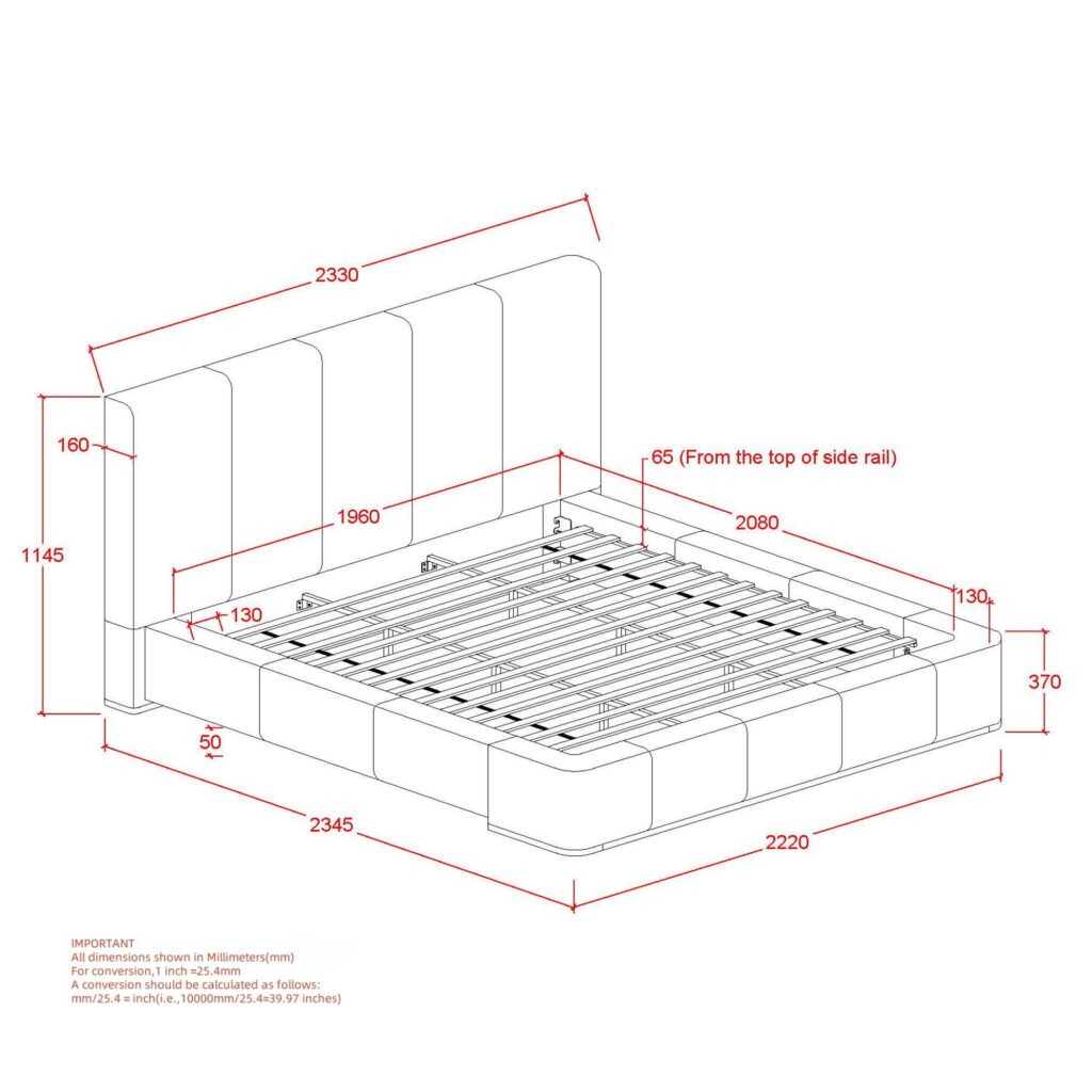 Harrod 78" King Platform Bed in Mushroom and Walnut - Image 8
