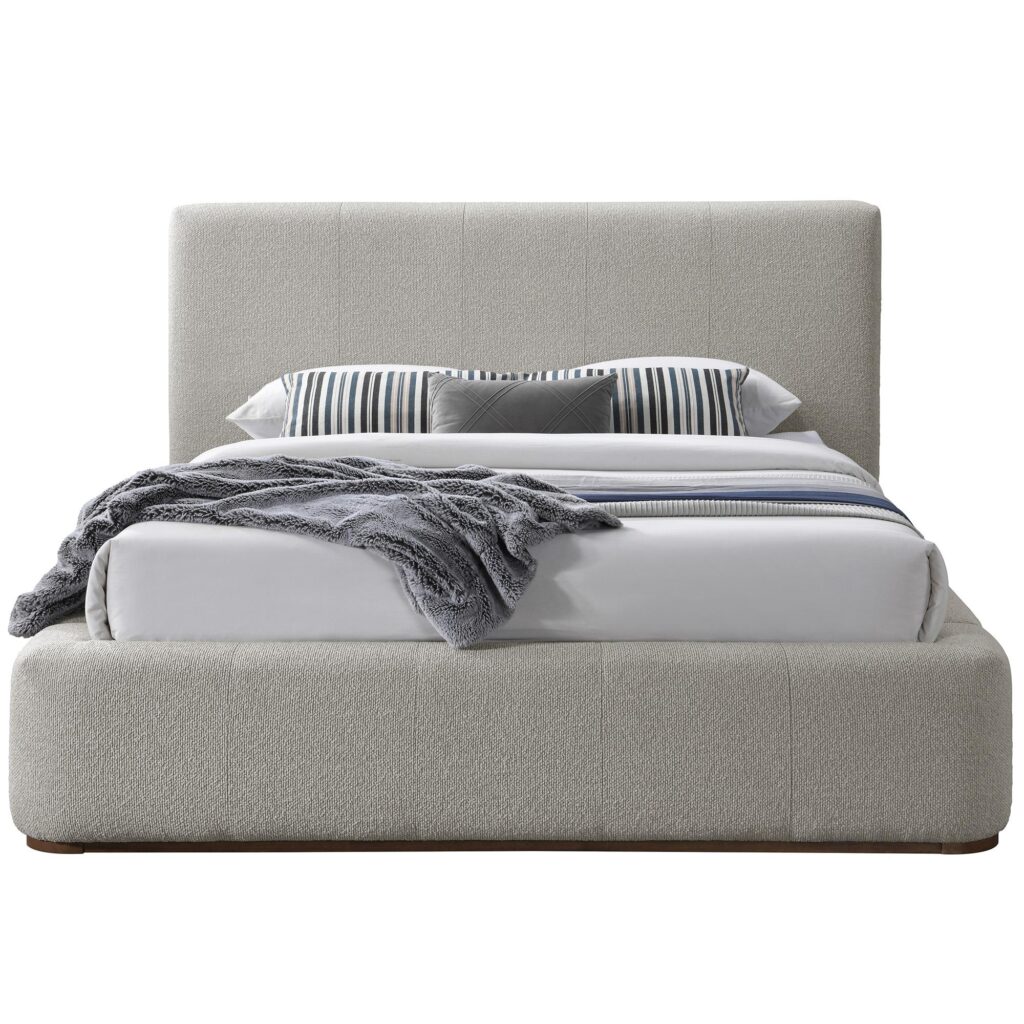 Harrod 60" Queen Platform Bed in Mushroom - Image 3