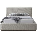 Harrod 60" Queen Platform Bed in Mushroom 101-078Q-MSH 101 078Q MSH 2