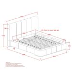 Harrod 60" Queen Platform Bed in Mushroom 101-078Q-MSH 101 078Q MSH LD
