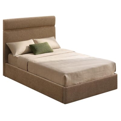 Aniza 54" Double Platform Bed with Drawer in Brown