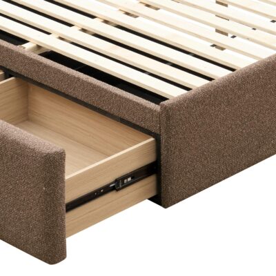Aniza 60" Queen Platform Bed with Drawer in Brown 101-156Q-BRN 101 156Q BRN 5
