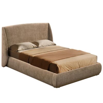 Ursula 60" Queen Platform Bed in Dark Beige