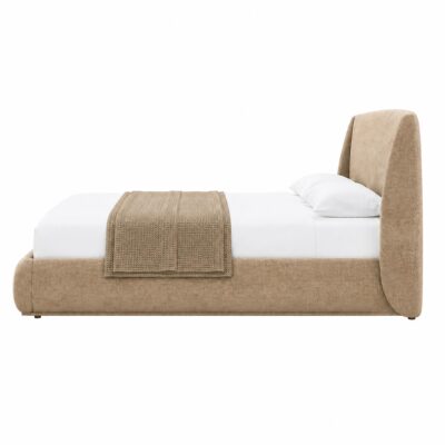Ursula 60" Queen Platform Bed in Dark Beige 101-166Q-DBG 101 166Q DBG 3