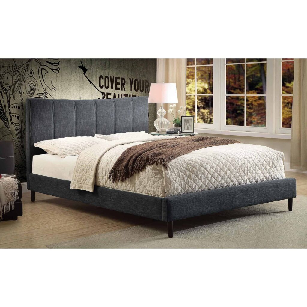 Rimo 78" King Platform Bed in Grey - Image 2