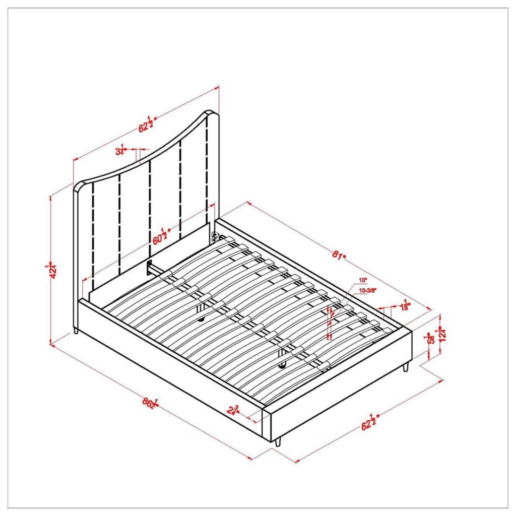 Rimo 60" Queen Platform Bed in Grey - Image 8