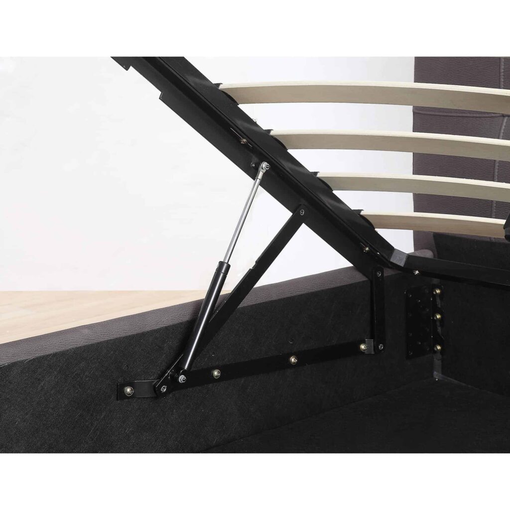 Extara 78" King Platform Bed w/Storage in Grey - Image 4