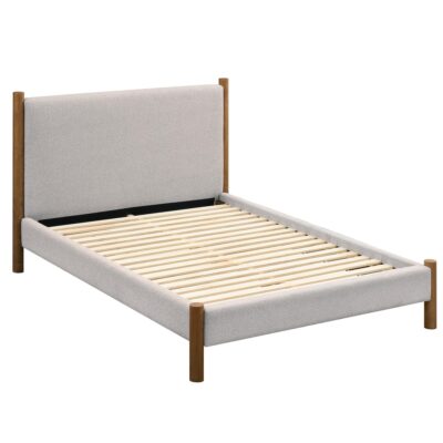 Zoran 54" Double Platform Bed in Mushroom and Walnut