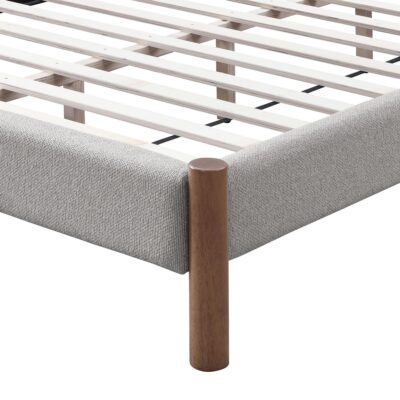 Zoran 54" Double Platform Bed in Mushroom and Walnut 101-435D-MSH 101 435D MSH 5