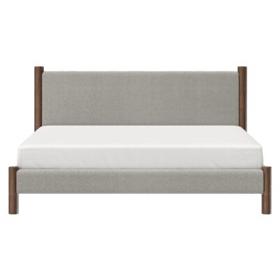 Zoran 78" King Platform Bed in Mushroom and Walnut 101-435K-MSH 101 435K MSH 4