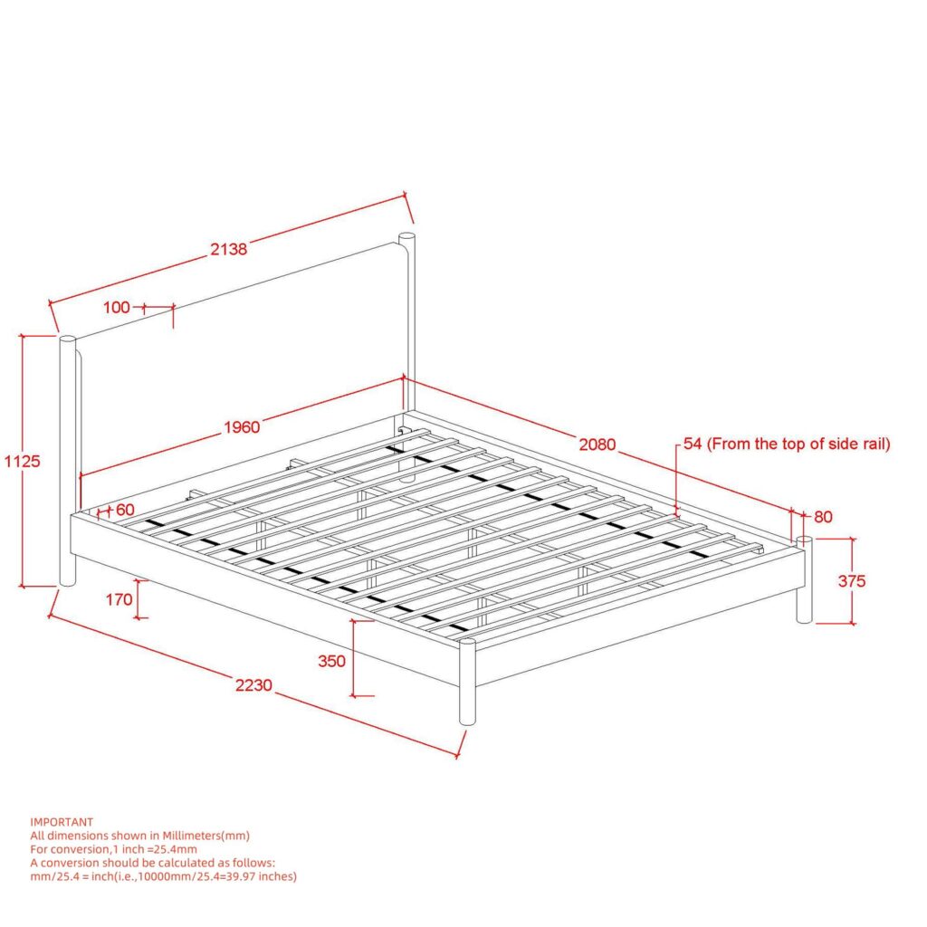 Zoran 78" King Platform Bed in Mushroom and Walnut - Image 8