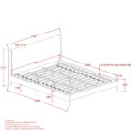 Zoran 78" King Platform Bed in Mushroom and Walnut 101-435K-MSH 101 435K MSH LD