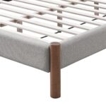 Zoran 60" Queen Platform Bed in Mushroom and Walnut 101-435Q-MSH 101 435Q MSH 5