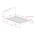 Zoran 60" Queen Platform Bed in Mushroom and Walnut 101-435Q-MSH 101 435Q MSH LD