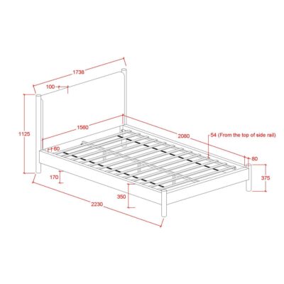 Zoran 60" Queen Platform Bed in Mushroom and Walnut 101-435Q-MSH 101 435Q MSH LD