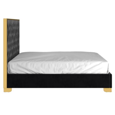 Lucille 78" King Bed in Black and Gold 10 Lucille 78" King Bed in Black and Gold 101-596K-BK_GL 101 596K BK GL 2