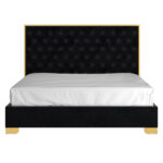 Lucille 78" King Bed in Black and Gold 101-596K-BK_GL 101 596K BK GL 3
