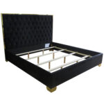 Lucille 78" King Bed in Black and Gold 101-596K-BK_GL 101 596K BK GL 4
