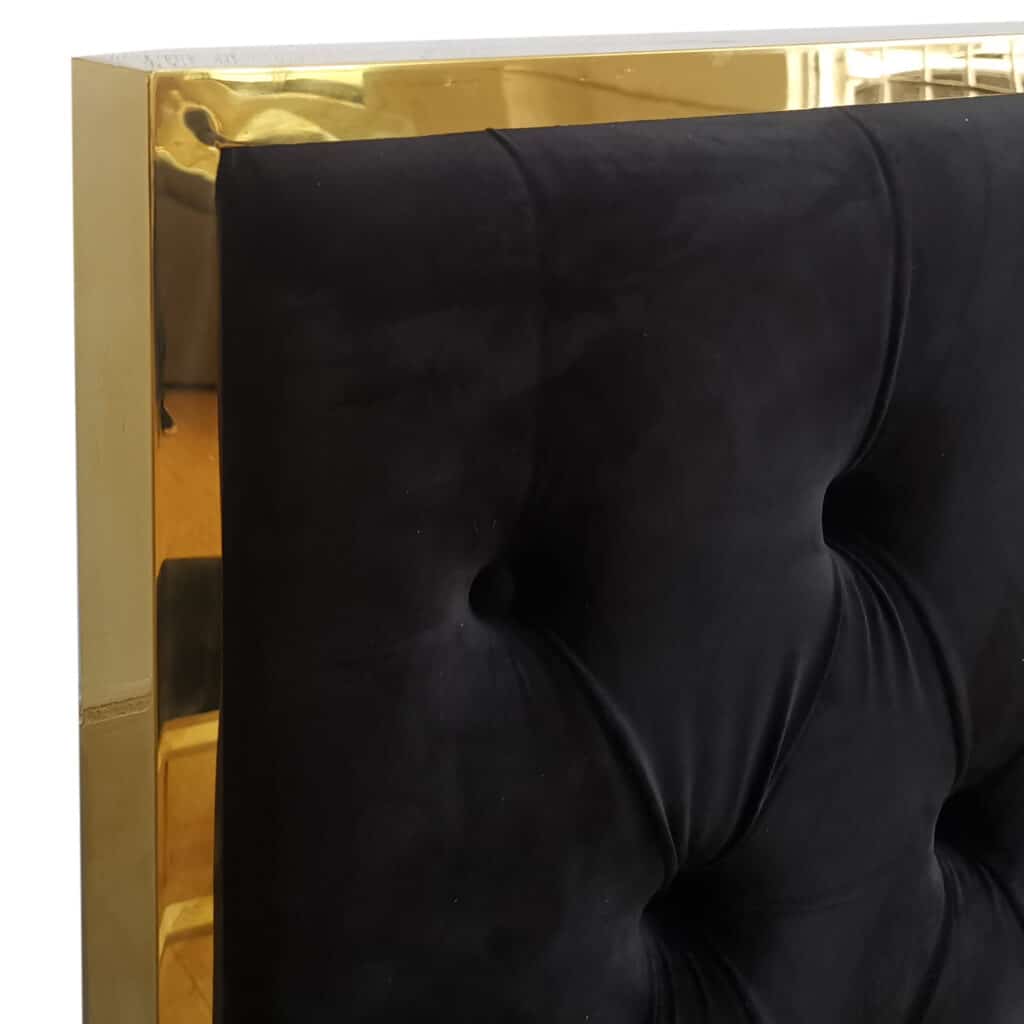 Lucille 78" King Bed in Black and Gold - Image 6