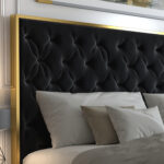 Lucille 78" King Bed in Black and Gold 101-596K-BK_GL 101 596K BK GL 6