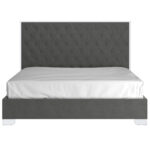 Lucille 78" King Bed in Grey and Silver 101-596K-GY_CH 101 596K GY CH 3