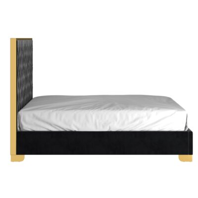 Lucille 60" Queen Bed in Black and Gold 10 Lucille 60" Queen Bed in Black and Gold 101-596Q-BK_GL 101 596Q BK GL 2