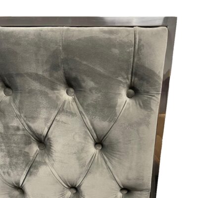 Lucille 60" Queen Bed in Grey and Silver 101-596Q-GY_CH 101 596Q GY CH 5