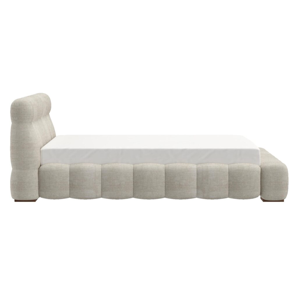 Pasha 78" King Platform Bed in Beige Pearl - Image 4