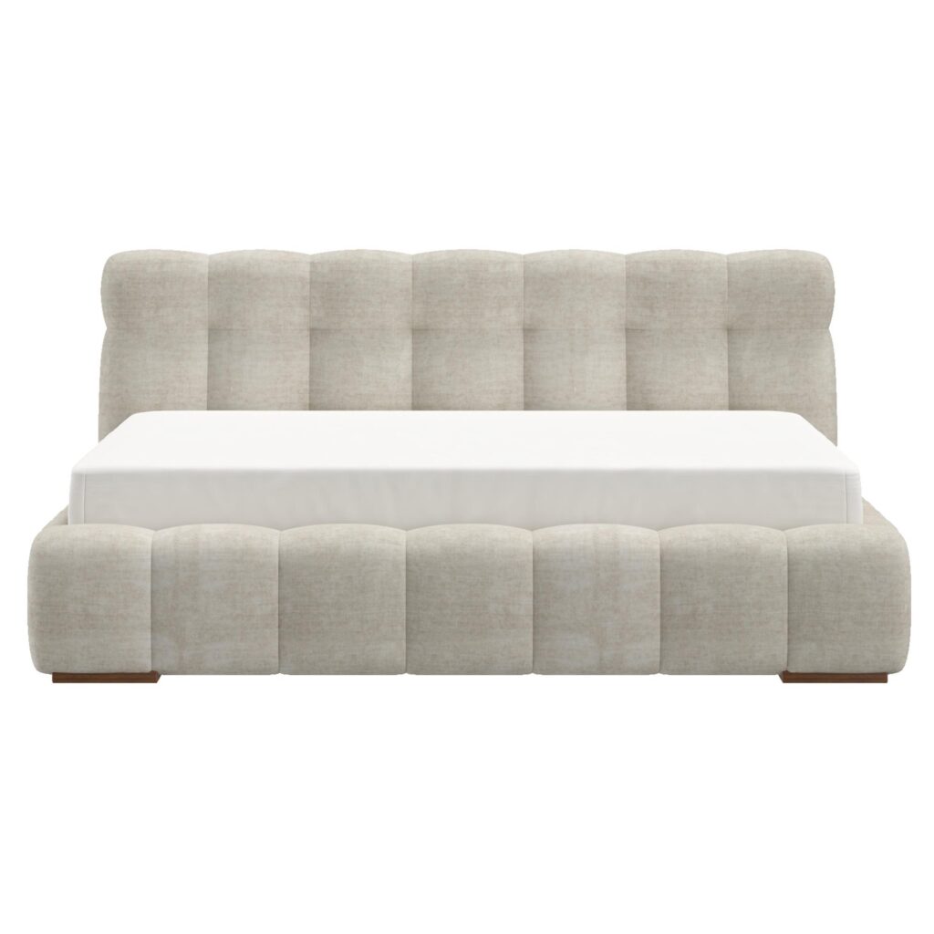 Pasha 78" King Platform Bed in Beige Pearl - Image 5