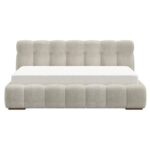 Pasha 78" King Platform Bed in Beige Pearl 101-647K-BEG 101 647K BEG 4