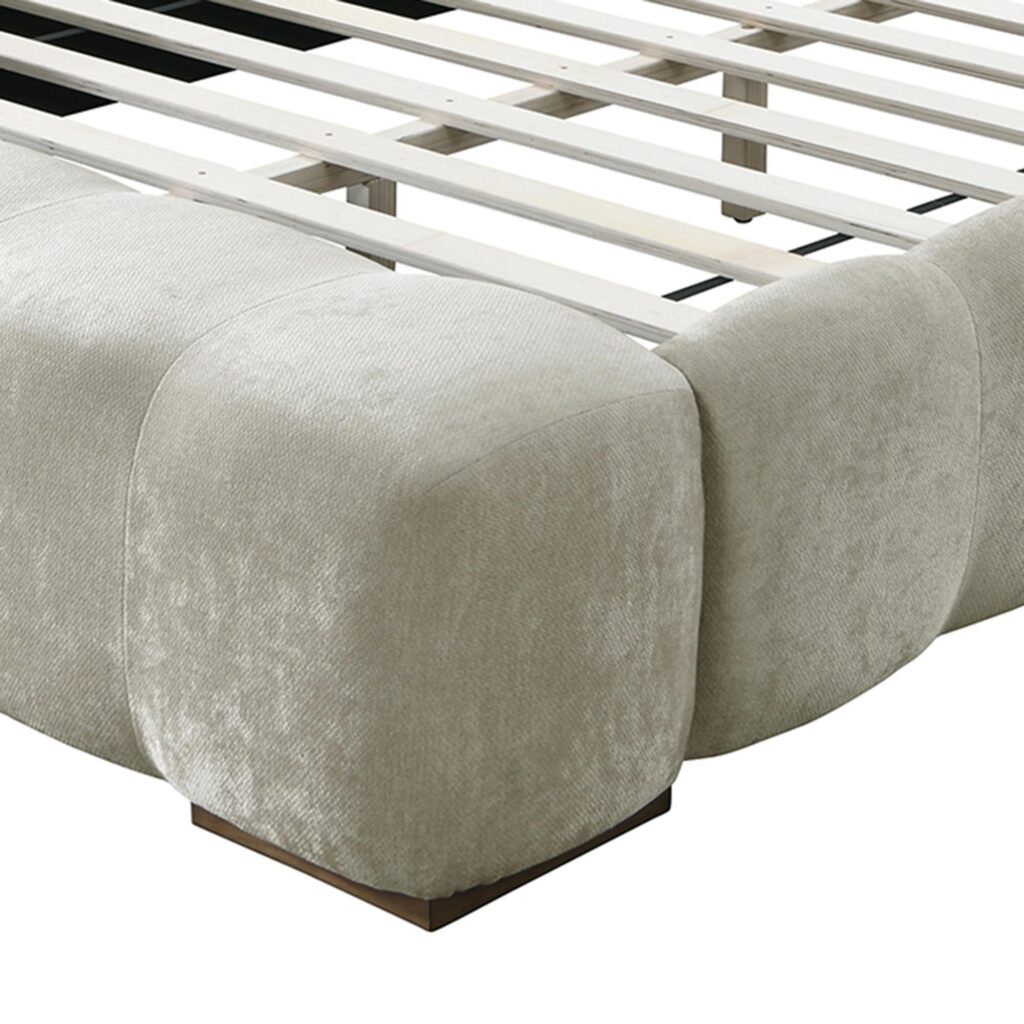 Pasha 78" King Platform Bed in Beige Pearl - Image 6