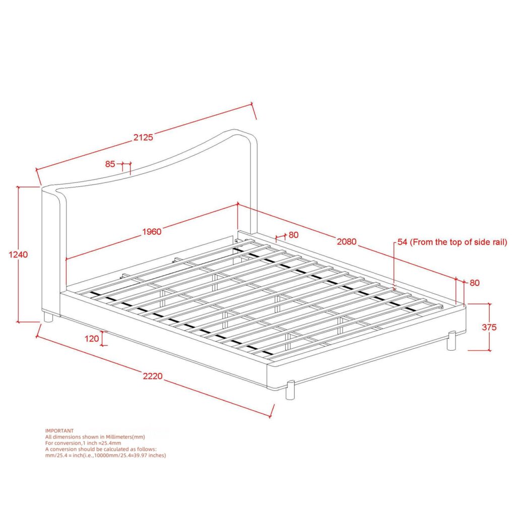 Isadora 78" King Platform Bed in Dark Beige - Image 8