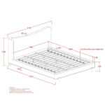 Isadora 78" King Platform Bed in Dark Beige 101-760K-DBG 101 760K DBG LD