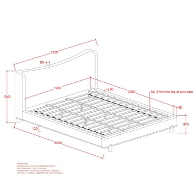 Isadora 78" King Platform Bed in Dark Beige 101-760K-DBG 101 760K DBG LD
