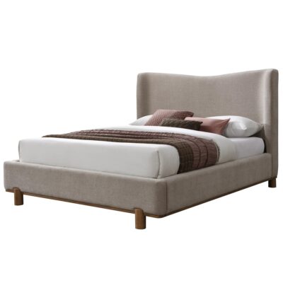 Isadora 60" Queen Platform Bed in Dark Beige 101-760Q-DBG 101 760Q DBG 2