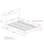 Isadora 60" Queen Platform Bed in Dark Beige 101-760Q-DBG 101 760Q DBG LD