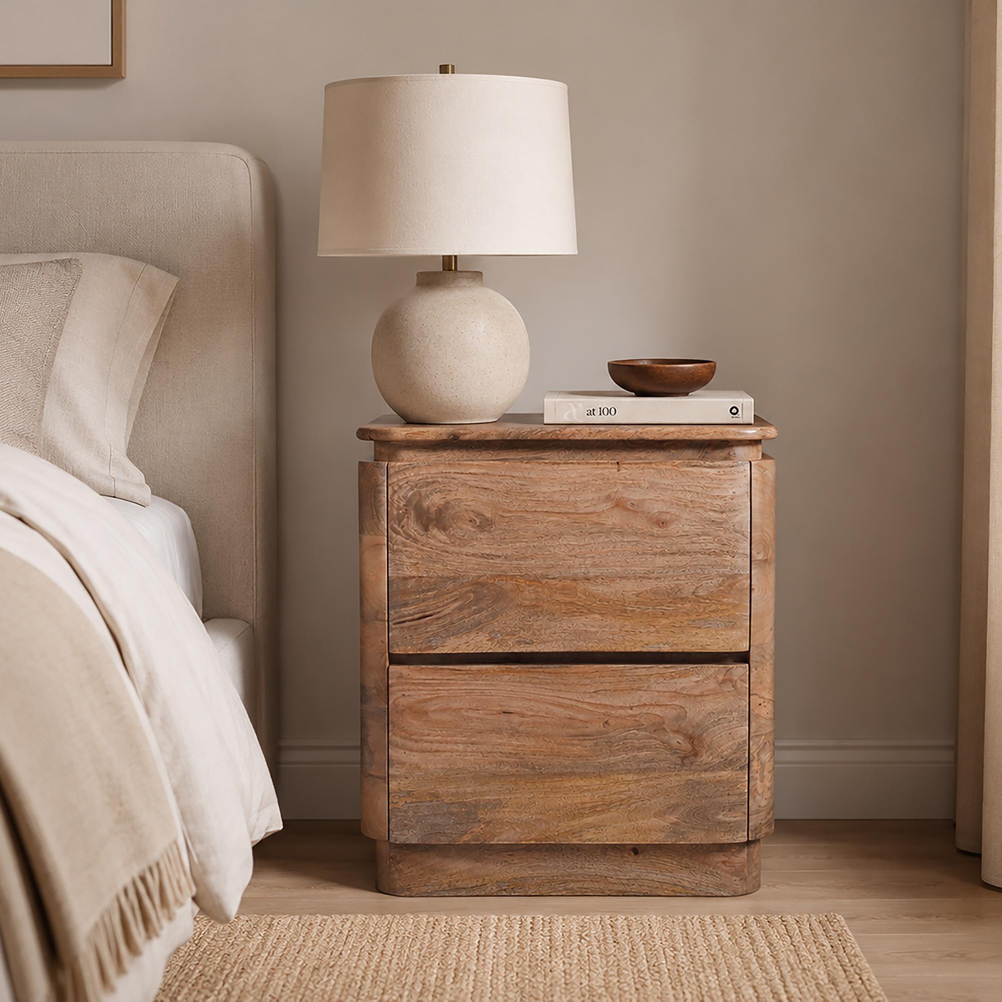Akhila 2 Drawer Accent Table in Natural 2 Akhila 2 Drawer Accent Table in Natural - Image 2