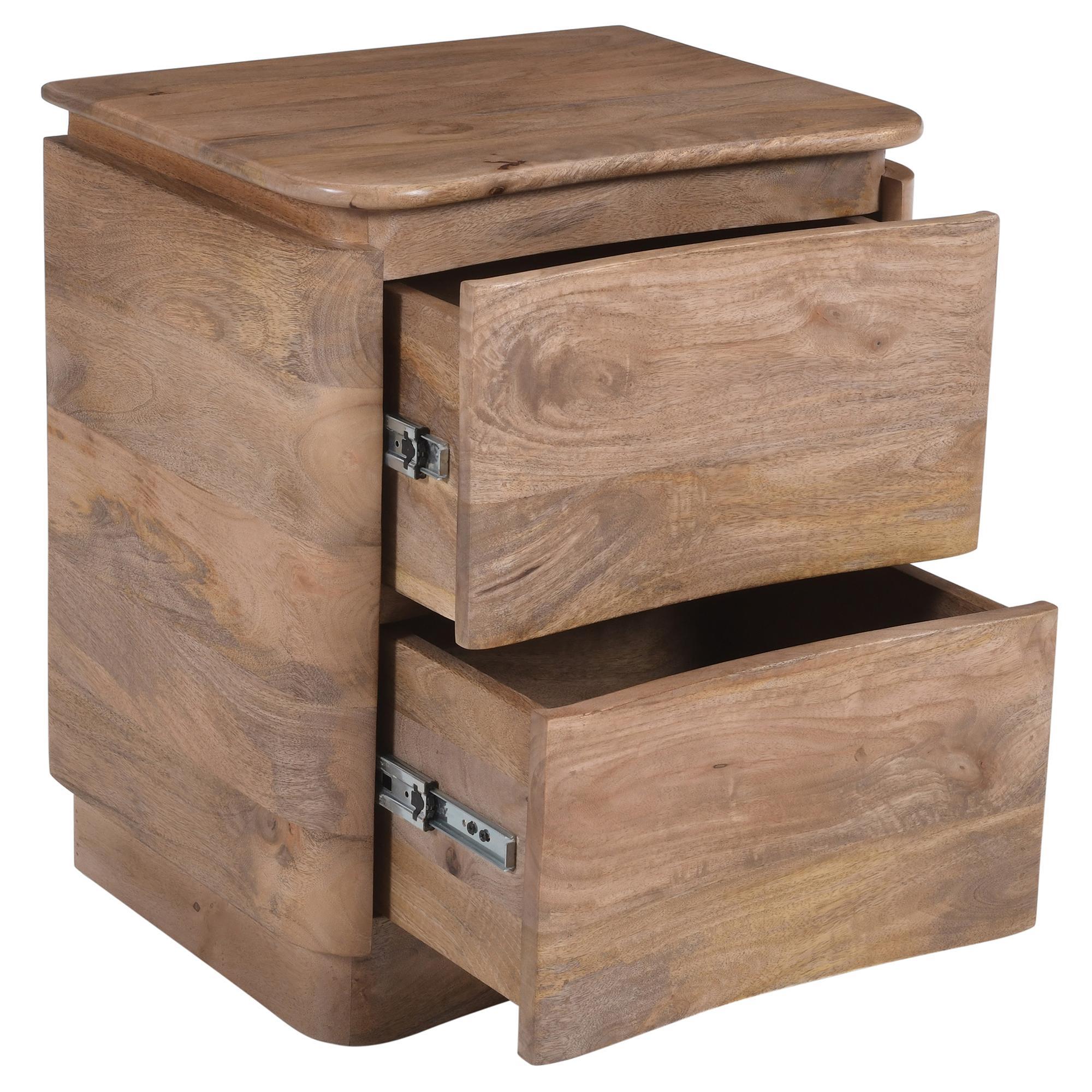 Akhila 2 Drawer Accent Table in Natural 3 Akhila 2 Drawer Accent Table in Natural - Image 3