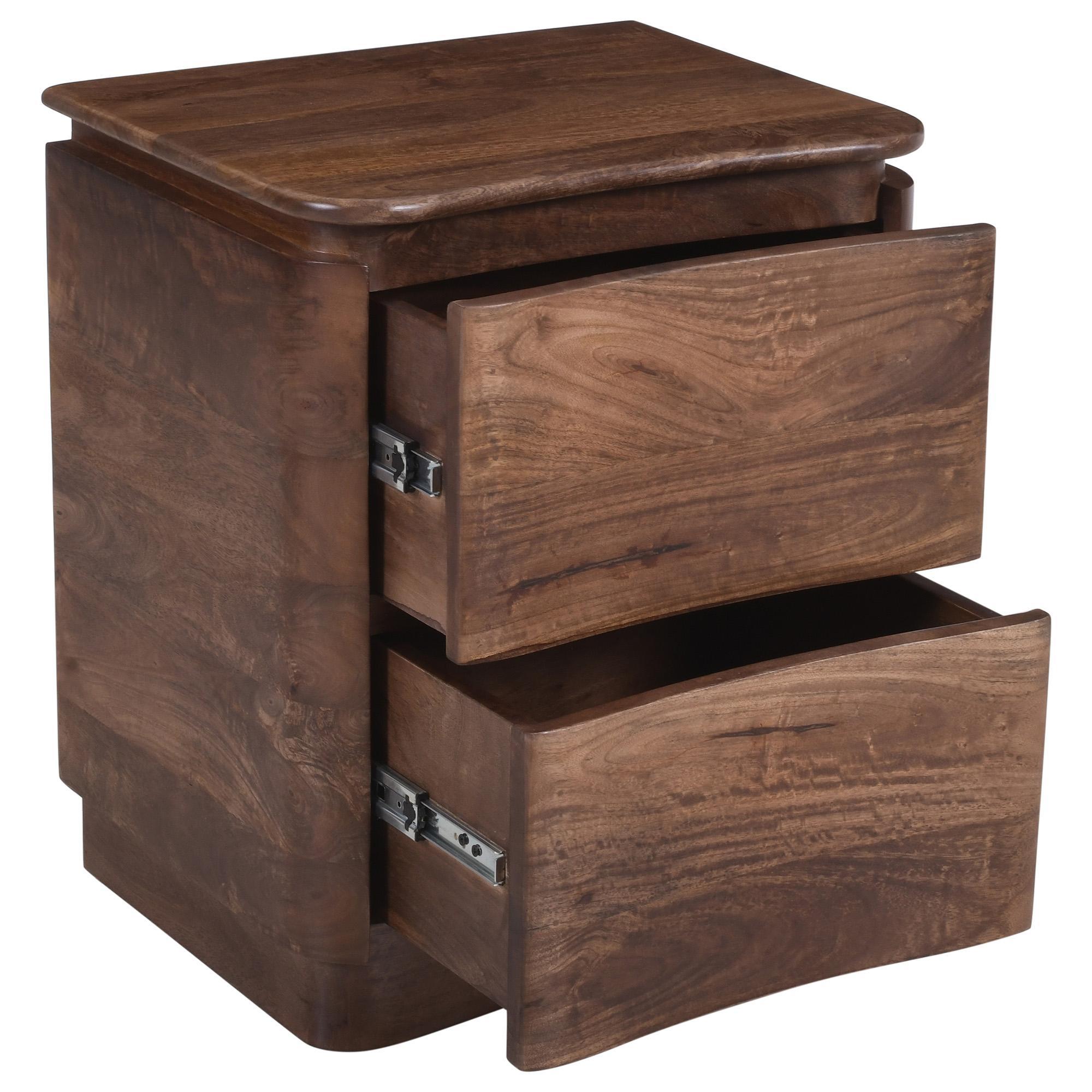Akhila 2 Drawer Accent Table in Walnut 3 Akhila 2 Drawer Accent Table in Walnut - Image 3