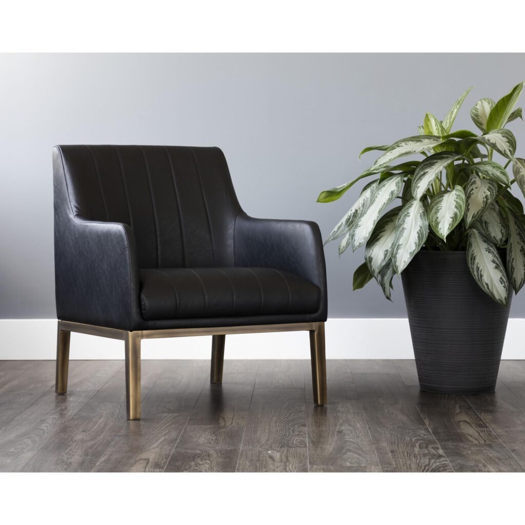 Wolfe Lounge Chair - Vintage Black - Image 4