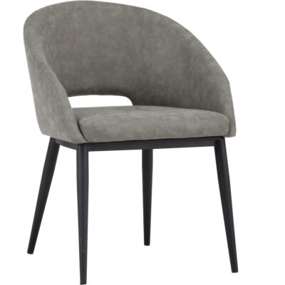 Thatcher Dining Armchair - Black - Antique Grey