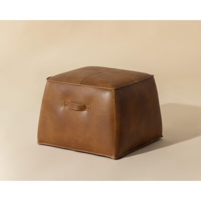 Aspen Ottoman - Tobacco Tan