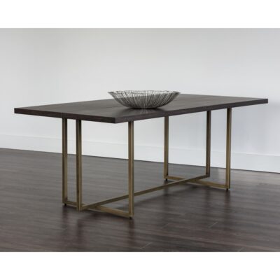 Jade Dining Table - Antique Brass - Dark Mango - 79" 9 Jade Dining Table - Antique Brass - Dark Mango - 79" 102928 102928 JADE DINING TABLE 5