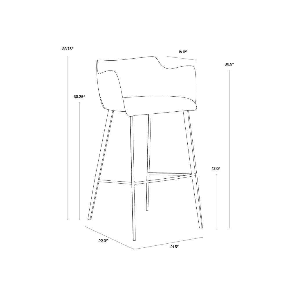 Griffin Barstool - Town Grey / Roman Grey 8 Griffin Barstool - Town Grey / Roman Grey - Image 8