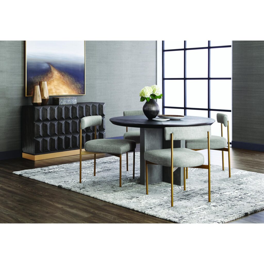 Seneca Dining Chair - Antique Brass - Arena Cement - Image 8