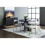 Seneca Dining Chair - Antique Brass - Arena Cement 103362 103362 SENECA DINING CHAIR 10