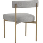 Seneca Dining Chair - Antique Brass - Arena Cement 103362 103362 SENECA DINING CHAIR 3