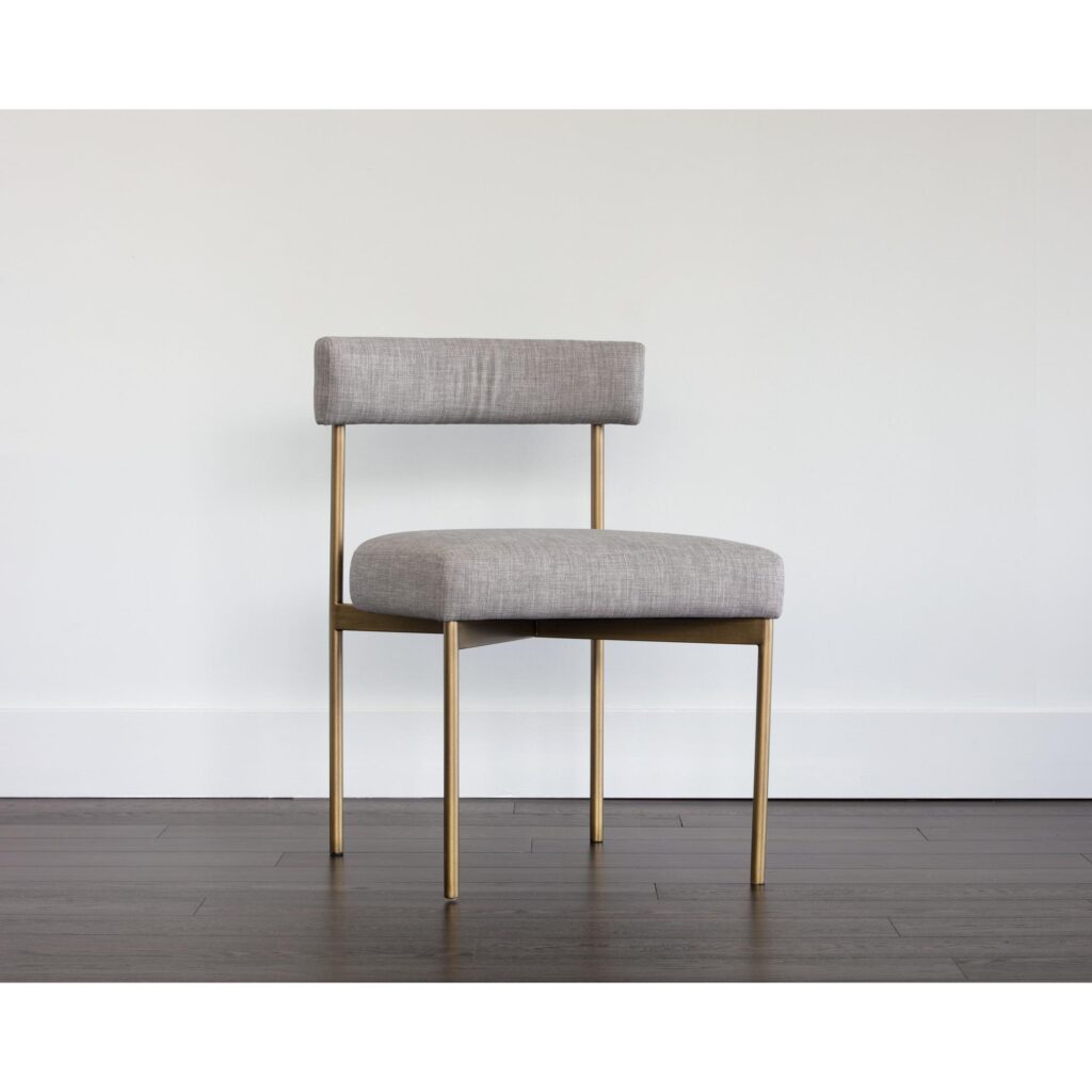 Seneca Dining Chair - Antique Brass - Arena Cement - Image 4
